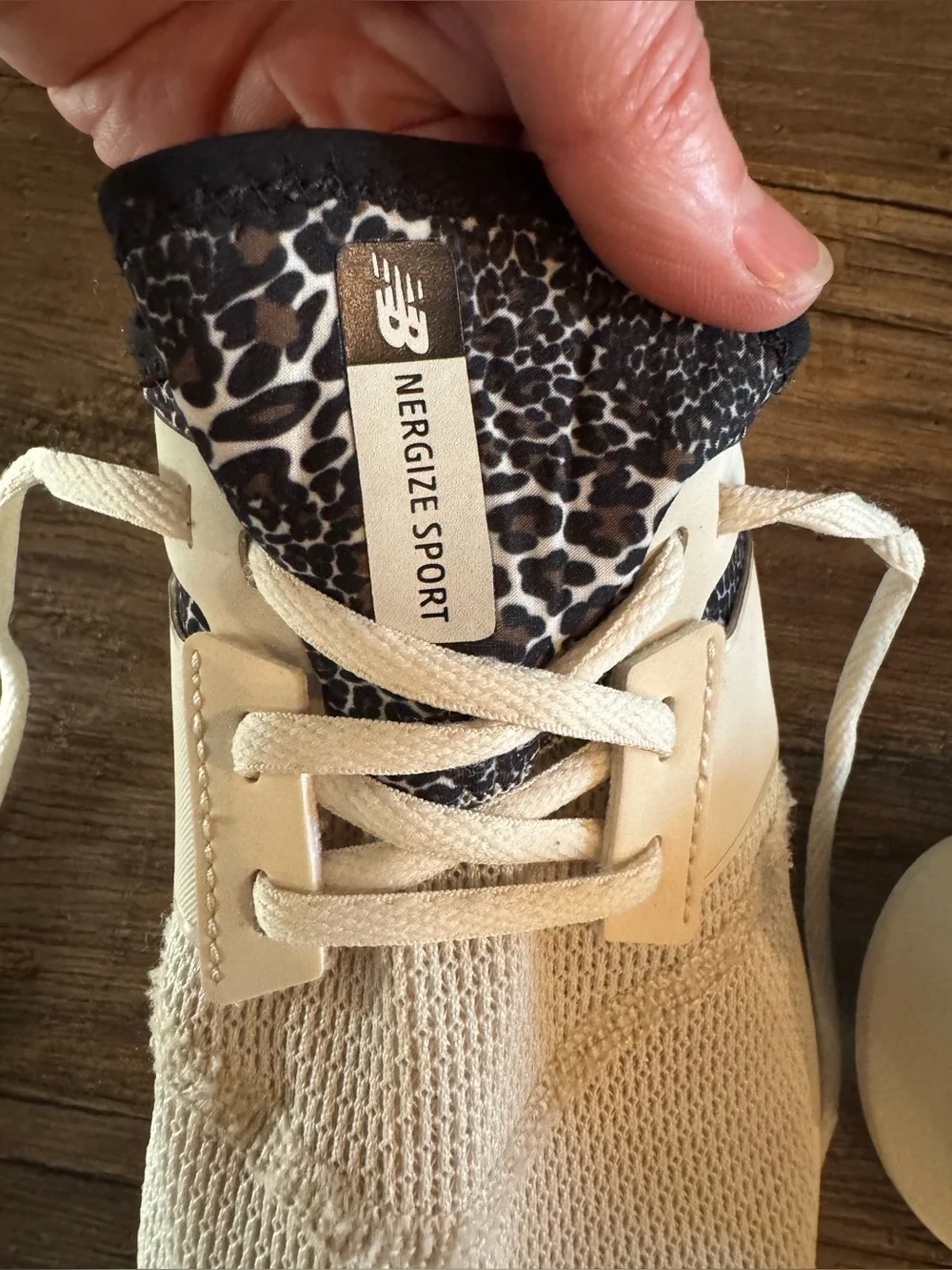 Women's Nergize Sport Leopard White and Black Walking Sneakers Sz 12